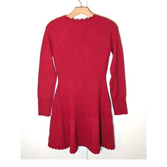Wild Fable Red V Neck Sweater Dress - Picture 4 of 10